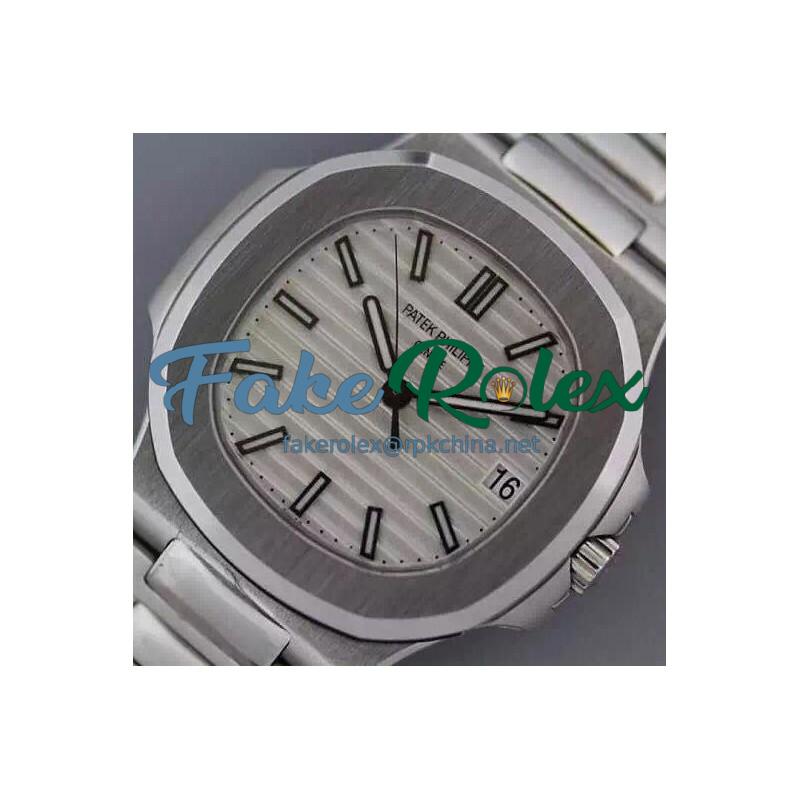 Replica Patek Philippe Nautilus Jumbo 5711 Stainless Steel White Dial Swiss 2824