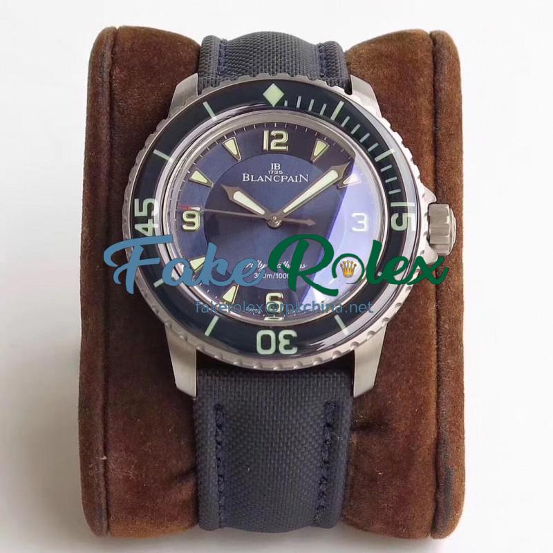 Replica Blancpain Fifty Fathoms 5015 12B40 O52 ZF Titanium Blue Dial Swiss 1315