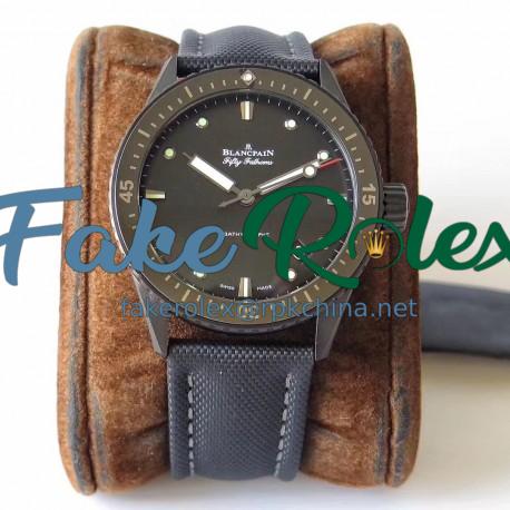 Replica Blancpain Fifty Fathoms Bathyscaphe 5000-0130-B52A ZF Ceramic Black Dial Swiss 1315