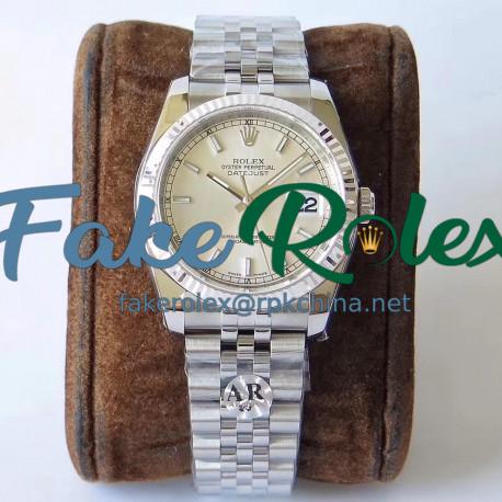 Replica Rolex Datejust 36MM 116234 AR V2 Stainless Steel 904L Silver Dial Swiss 3135