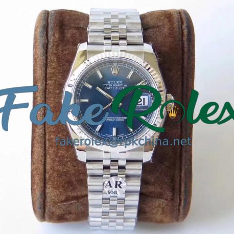 Replica Rolex Datejust 36MM 116234 AR V2 Stainless Steel 904L Blue Dial Swiss 3135