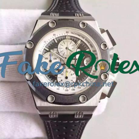 Replica Audemars Piguet Royal Oak Offshore Rubens Barrichello II 26078IO.OO.D001VS.01 JF V2 Titanium Black Dial Swiss 3126