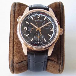 Replica Jaeger-LeCoultre Polaris Geographic WT TWA Rose Gold Black Dial Swiss Caliber 936A/1