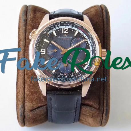 Replica Jaeger-LeCoultre Polaris Geographic WT TWA Rose Gold Blue Dial Swiss Caliber 936A/1