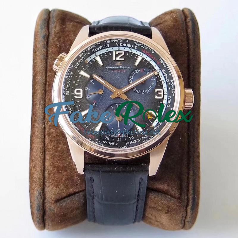 Replica Jaeger-LeCoultre Polaris Geographic WT TWA Rose Gold Blue Dial Swiss Caliber 936A/1