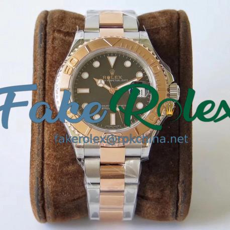 Replica Rolex Yacht-Master 40 116621 VR Stainless Steel & Rose Gold Black Dial Swiss 2836-2