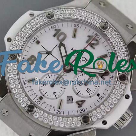 Replica Hublot Big Bang Stainless Steel Diamonds Bezel Swiss 7750