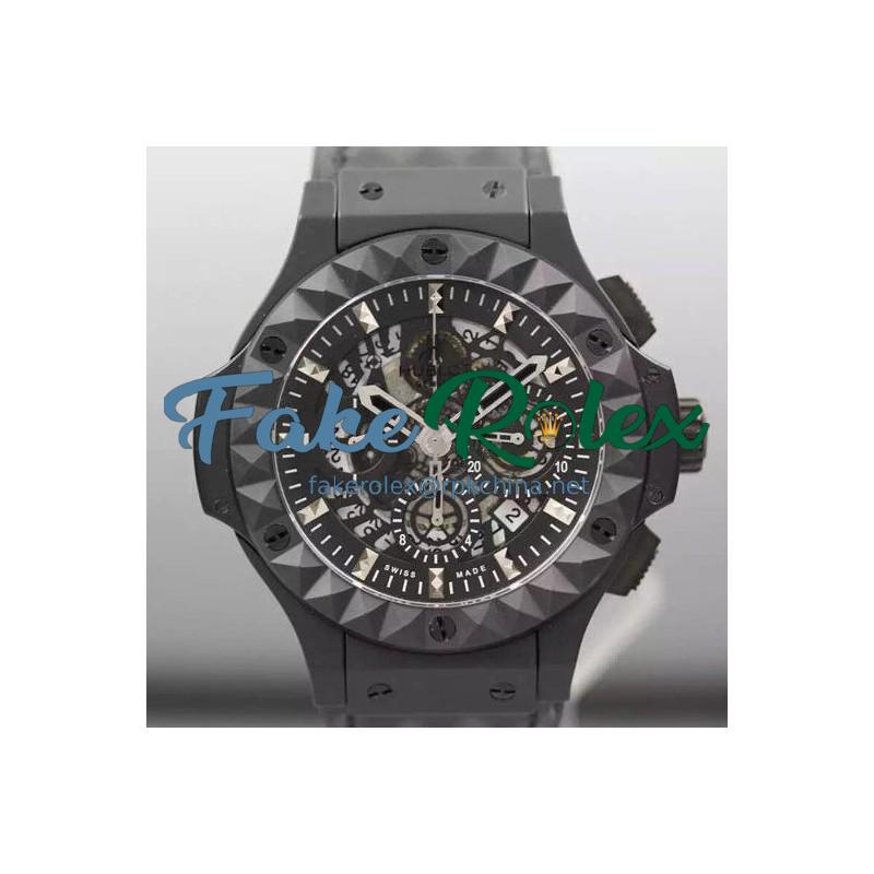 Replica Hublot Big Bang Depeche Mode Black Ceramic Skeleton Dial Swiss HUB4100