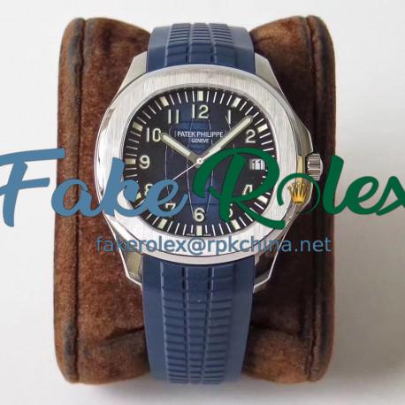 Replica Patek Philippe Aquanaut 5168G-001 ZF Stainless Steel Blue Dial Swiss 324SC