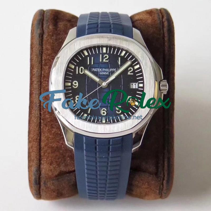 Replica Patek Philippe Aquanaut 5168G-001 ZF Stainless Steel Blue Dial Swiss 324SC