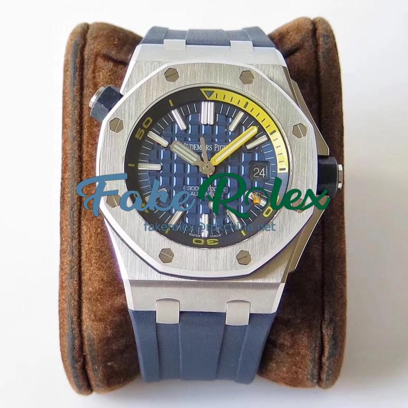 Replica Audemars Piguet Royal Oak Offshore Diver 15710ST.OO.A027CA.01 JF V8 Stainless Steel Blue Dial Swiss 3120