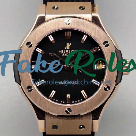 Replica Hublot Big Bang Rose Gold Black Dial Swiss 2824-2