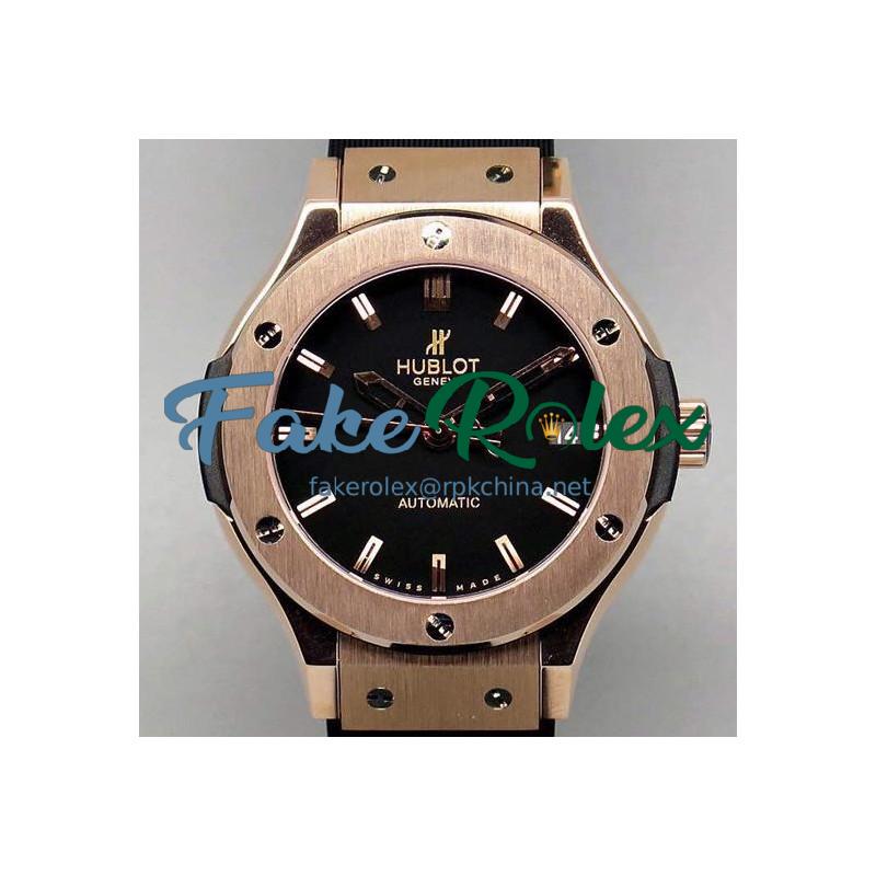 Replica Hublot Big Bang Rose Gold Black Dial Swiss 2824-2