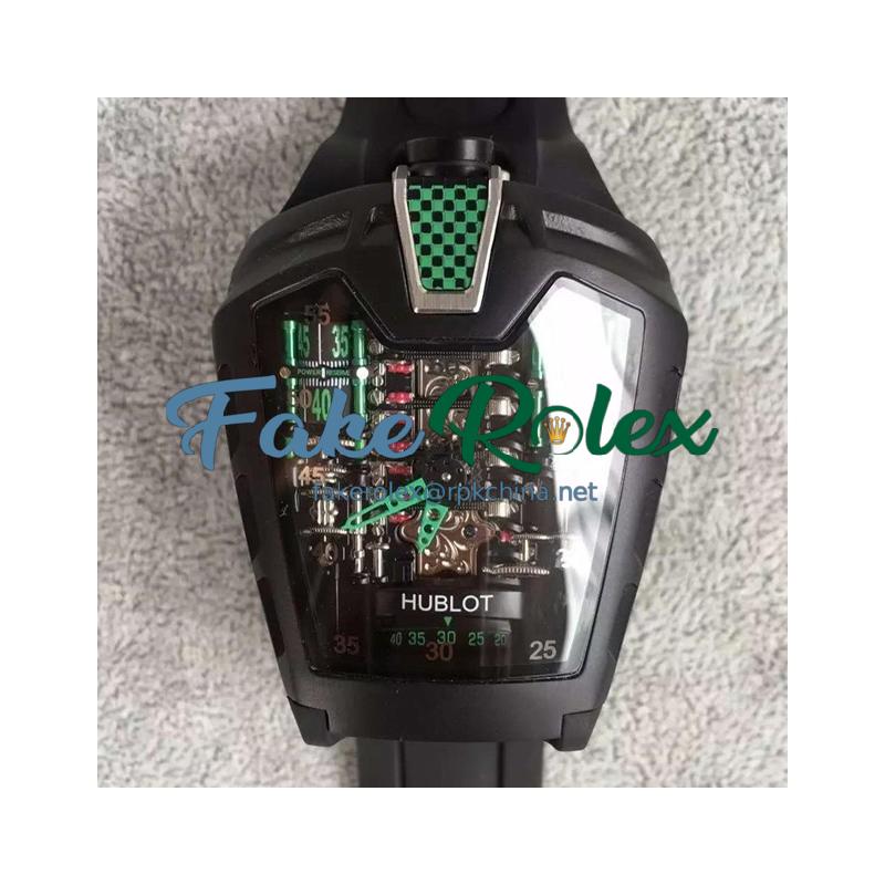 Replica Hublot LaFerrari MP-05 Black PVD Green & Skeleton Dial Swiss 2824