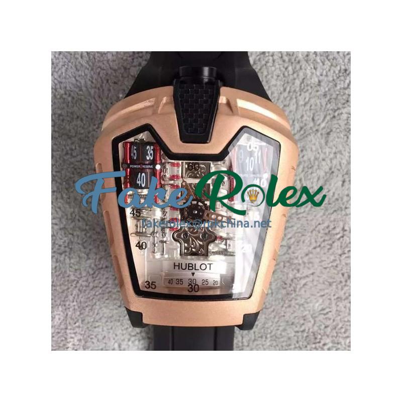 Replica Hublot LaFerrari MP-05 Rose Gold Red & Skeleton Dial Swiss 2824