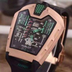 Replica Hublot LaFerrari MP-05 Rose Gold Green & Skeleton Dial Swiss 2824