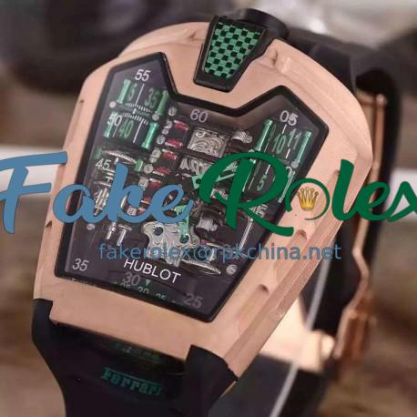 Replica Hublot LaFerrari MP-05 Rose Gold Green & Skeleton Dial Swiss 2824