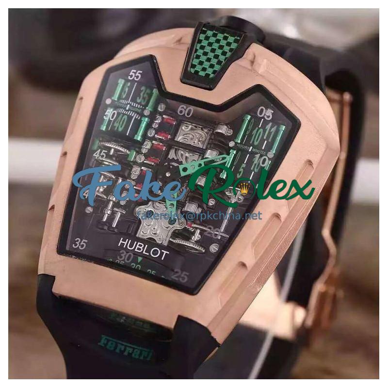 Replica Hublot LaFerrari MP-05 Rose Gold Green & Skeleton Dial Swiss 2824