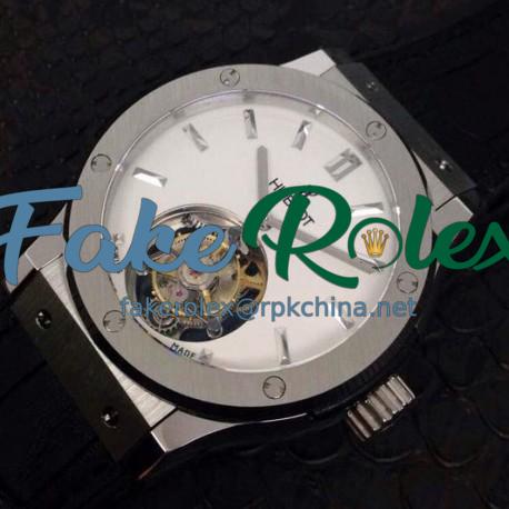 Replica Hublot Classic Fusion Tourbillon Stainless Steel White Dial Swiss Tourbillon