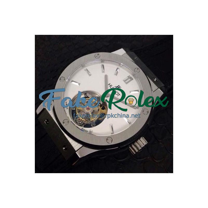 Replica Hublot Classic Fusion Tourbillon Stainless Steel White Dial Swiss Tourbillon