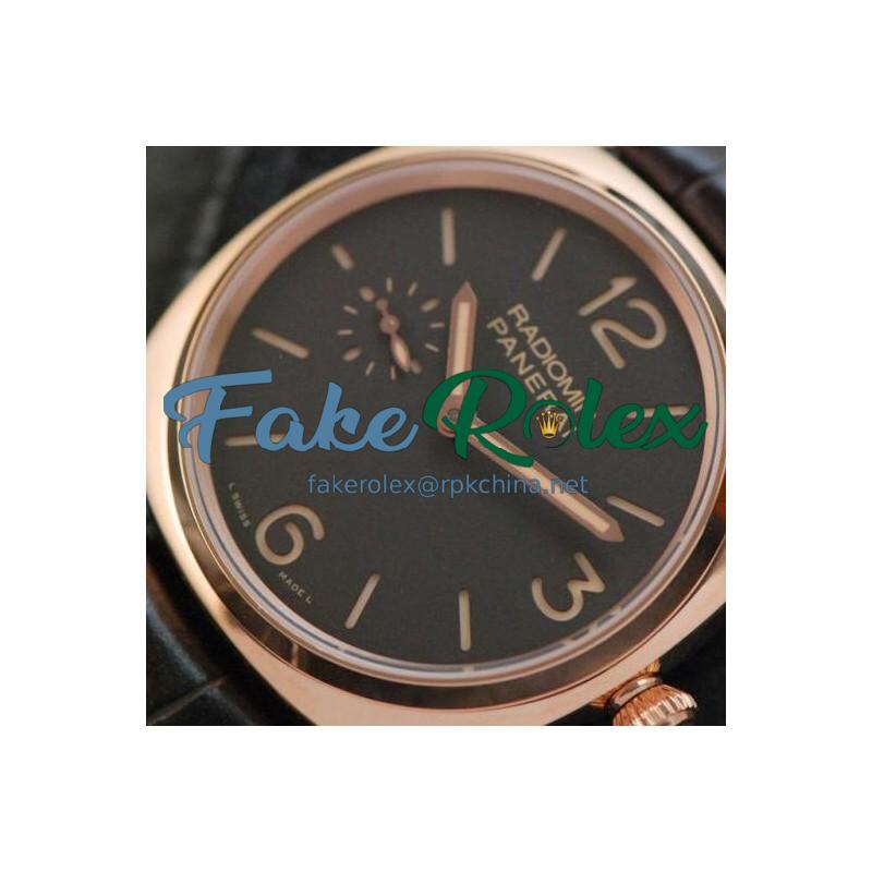 Replica Panerai Radiomir PAM 439 Rose Gold Black Dial Swiss P999