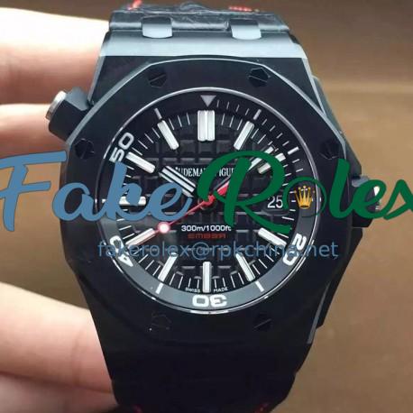 Replica Audemars Piguet Royal Oak Offshore Diver Ember Limited Edition Black Ceramic Black Dial Swiss 3120