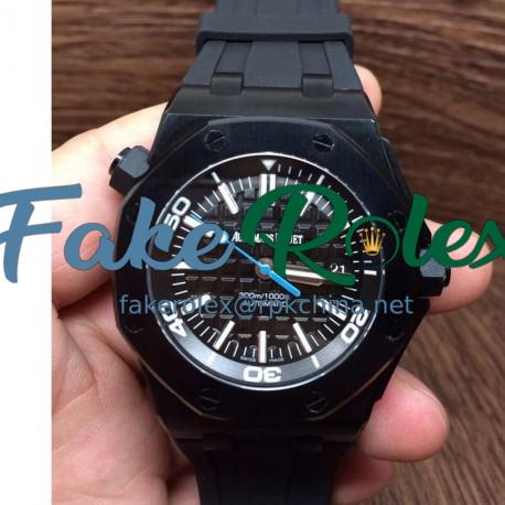 Replica Audemars Piguet Royal Oak Offshore Diver Project X 15710 PVD Black Dial Swiss 2836-2