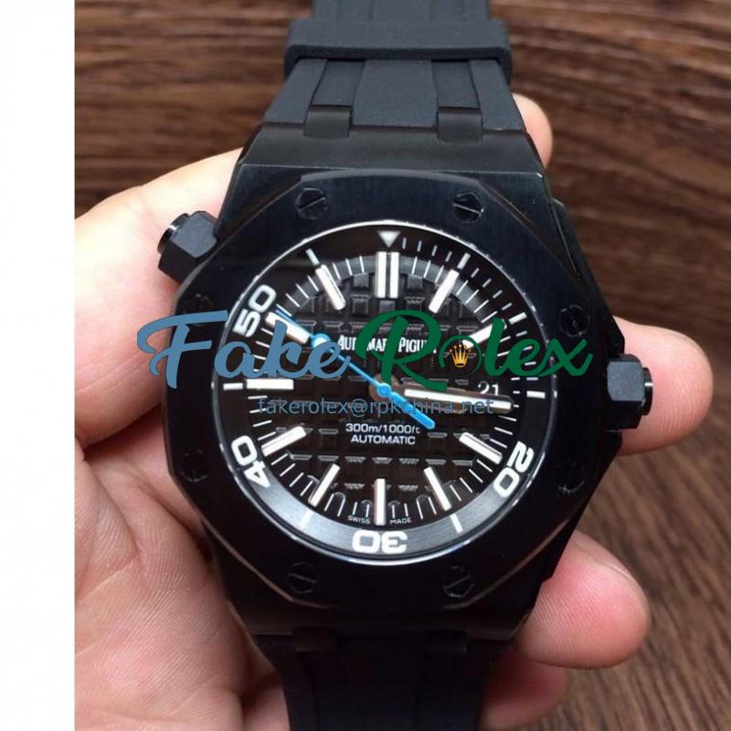 Replica Audemars Piguet Royal Oak Offshore Diver Project X 15710 PVD Black Dial Swiss 2836-2