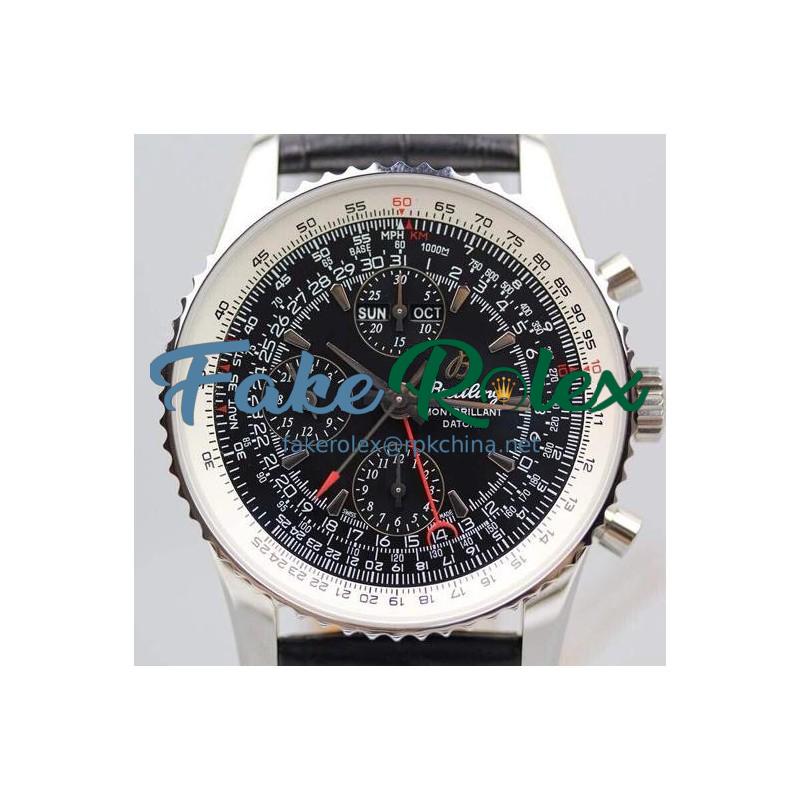 Replica Breitling Datora Montbrillant Perpetual Calendar Chronograph Black Dial SWISS 7751