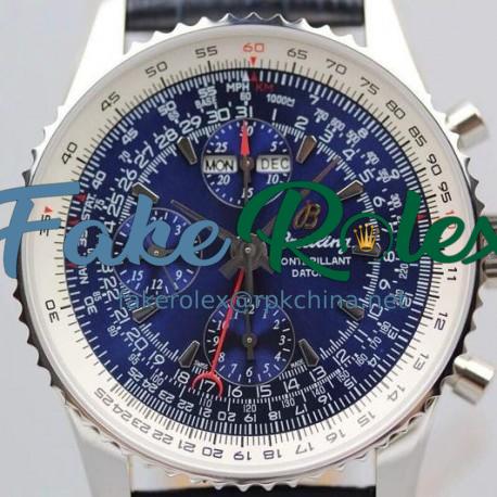 Replica Breitling Datora Montbrillant Perpetual Calendar Chronograph Blue Dial SWISS 7751