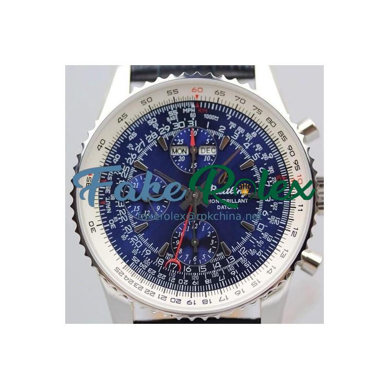 Replica Breitling Datora Montbrillant Perpetual Calendar Chronograph Blue Dial SWISS 7751