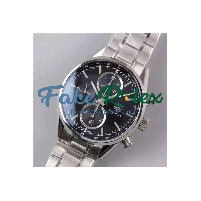 Replica Tag Heuer Carrera Calibre 1887 Stainless Steel Black Dial Swiss 1887