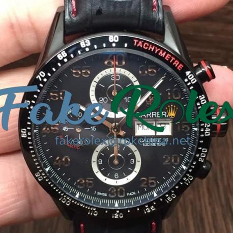 Replica Tag Heuer Carrera Calibre 16 PVD Black Dial Swiss Calibre 16