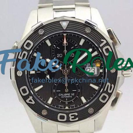 Replica Tag Heuer Aquaracer Chronograph 500M Calibre 16 Stainless Steel Black Dial Swiss Calibre 16