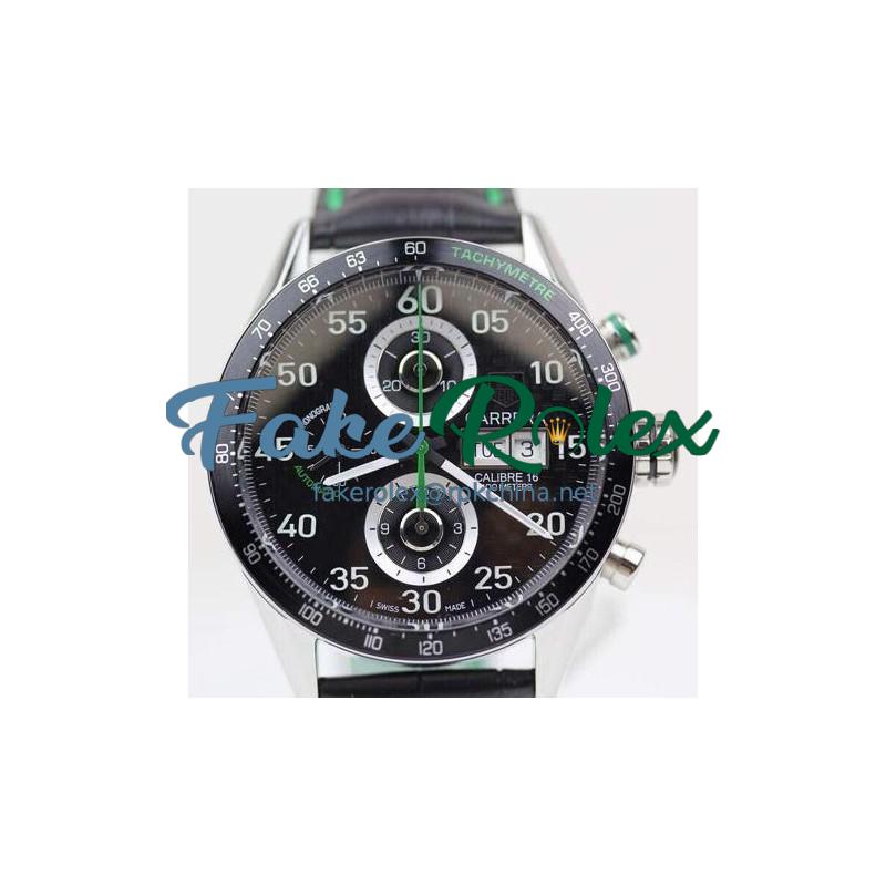 Replica Tag Heuer Carrera Calibre 16 Stainless Steel Carbon Fiber Dial Swiss Calibre 16