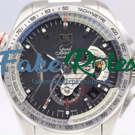 Replica Tag Heuer Grand Carrera Calibre 36 RS Stainless Steel Black Dial Swiss 7750 RUN 9@SEC