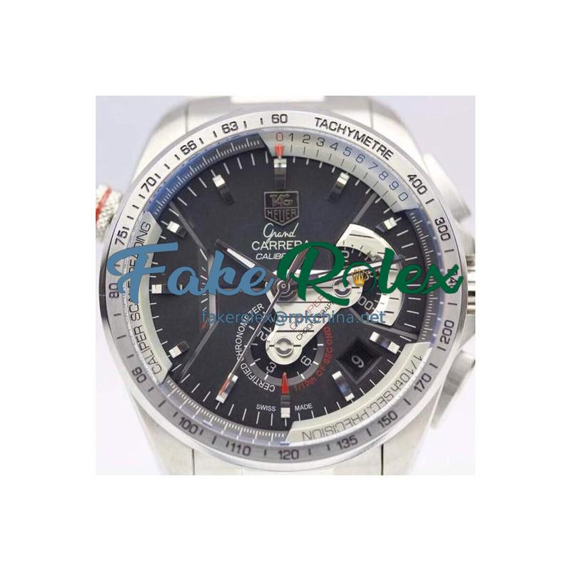 Replica Tag Heuer Grand Carrera Calibre 36 RS Stainless Steel Black Dial Swiss 7750 RUN 9@SEC