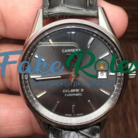 Replica Tag Heuer Carrera Calibre 5 Stainless Steel Anthracite Dial Swiss Calibre 5