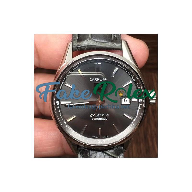 Replica Tag Heuer Carrera Calibre 5 Stainless Steel Anthracite Dial Swiss Calibre 5