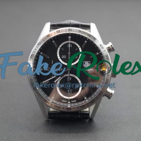 Replica Tag Heuer Carrera Calibre 1887 Stainless Steel Black Dial Swiss 1887