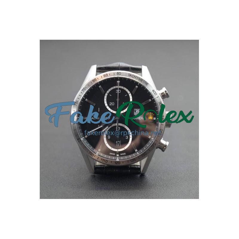 Replica Tag Heuer Carrera Calibre 1887 Stainless Steel Black Dial Swiss 1887