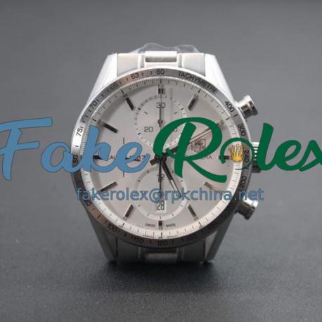 Replica Tag Heuer Carrera Calibre 1887 Stainless Steel White Dial Swiss 1887