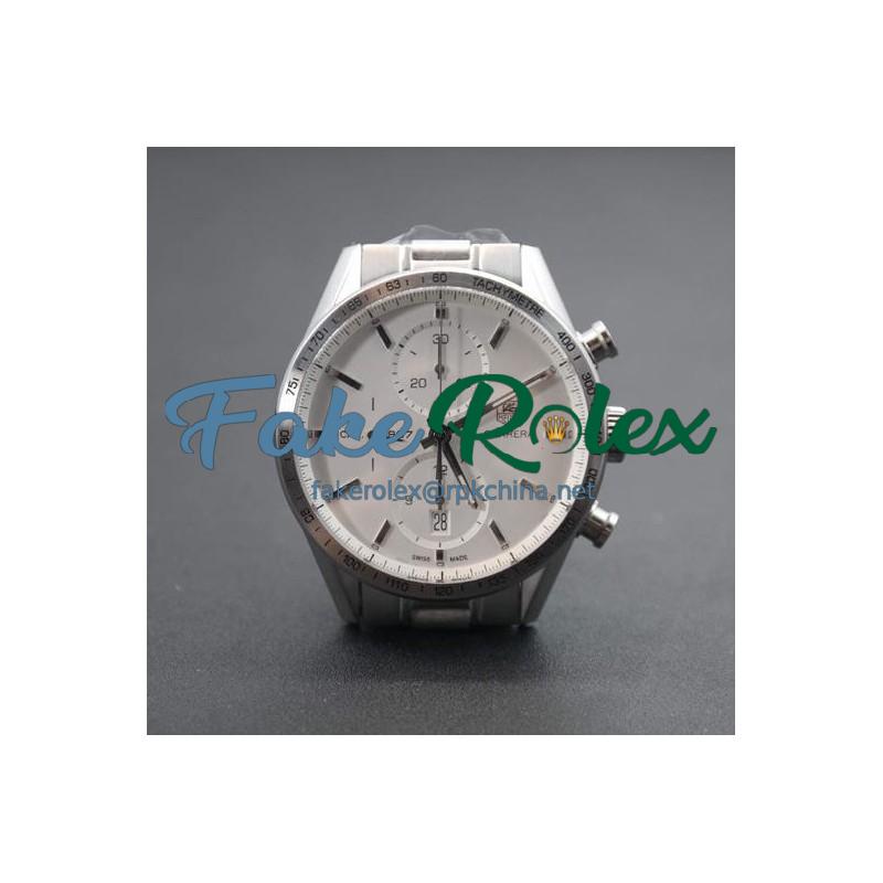 Replica Tag Heuer Carrera Calibre 1887 Stainless Steel White Dial Swiss 1887