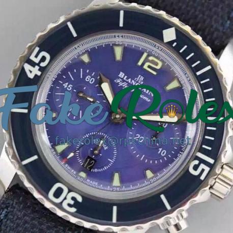 Replica Blancpain Fifty Fathoms Flyback Stainless Steel Blue Dial Swiss 7750