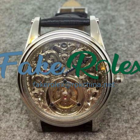 Replica Blancpain Tourbillon Stainless Steel Skeleton Dial Swiss Tourbillon