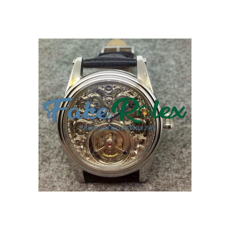 Replica Blancpain Tourbillon Stainless Steel Skeleton Dial Swiss Tourbillon