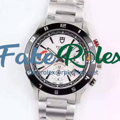 Replica Tudor Grantour Stainless Steel White Dial Swiss 7750