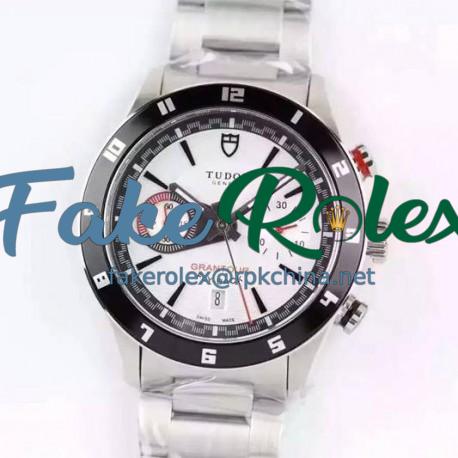 Replica Tudor Grantour Fly-Back Stainless Steel White Dial Swiss 7750