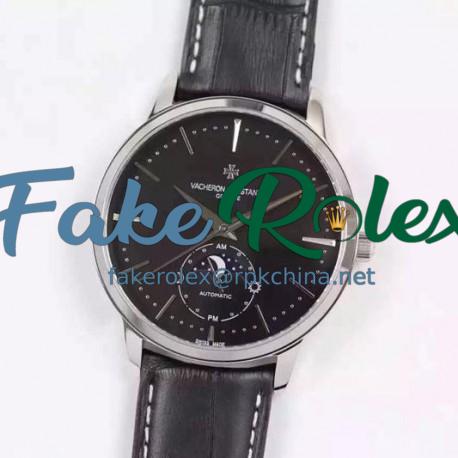 Replica Vacheron Constantin Patrimony 81180 Stainless Steel Black Dial Swiss 2450SC