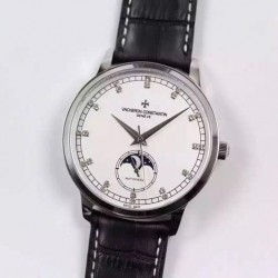 Replica Vacheron Constantin Patrimony 81180 Stainless Steel Diamonds & White Dial Swiss 2450SC